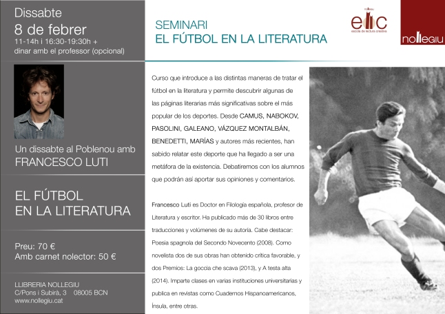 2020 - 8 de febrero - Seminario El fútbol en la literatura en la Librería Nollegiu.jpg